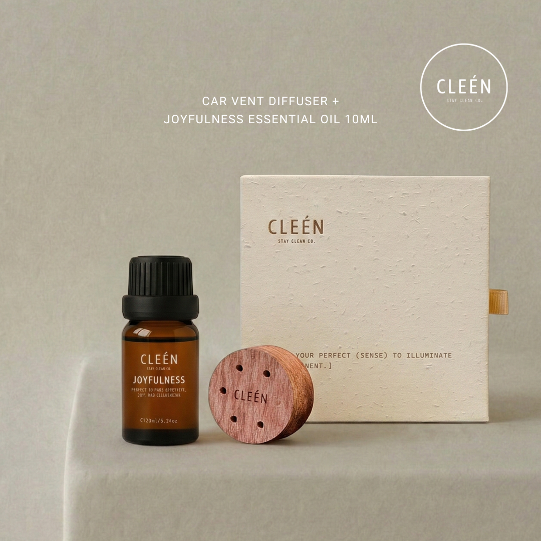 OLEEEDU x Cleén Car Vent Diffuser + EO Bundle