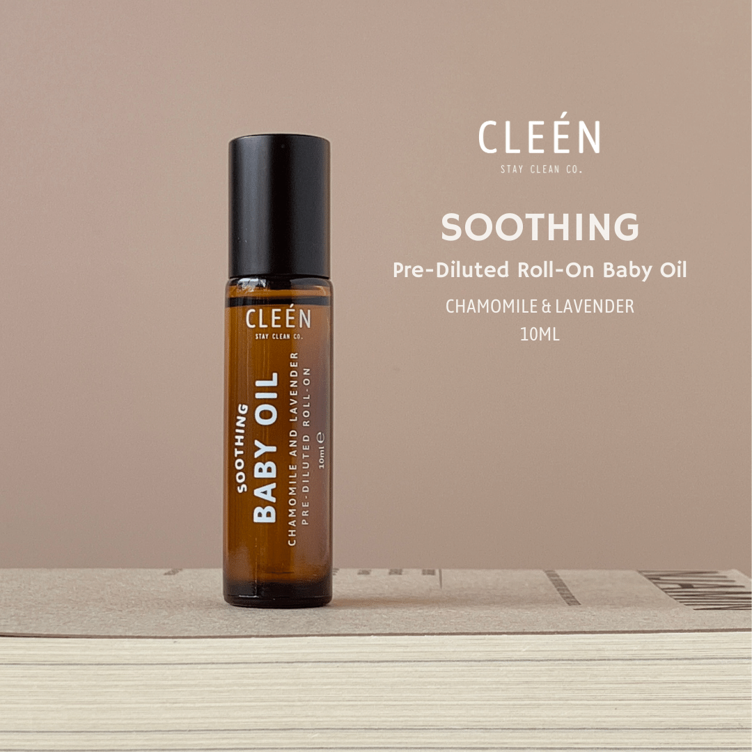 All-natural Baby Oil Roll-on for soothing and gentle care with chamomile and lavender.